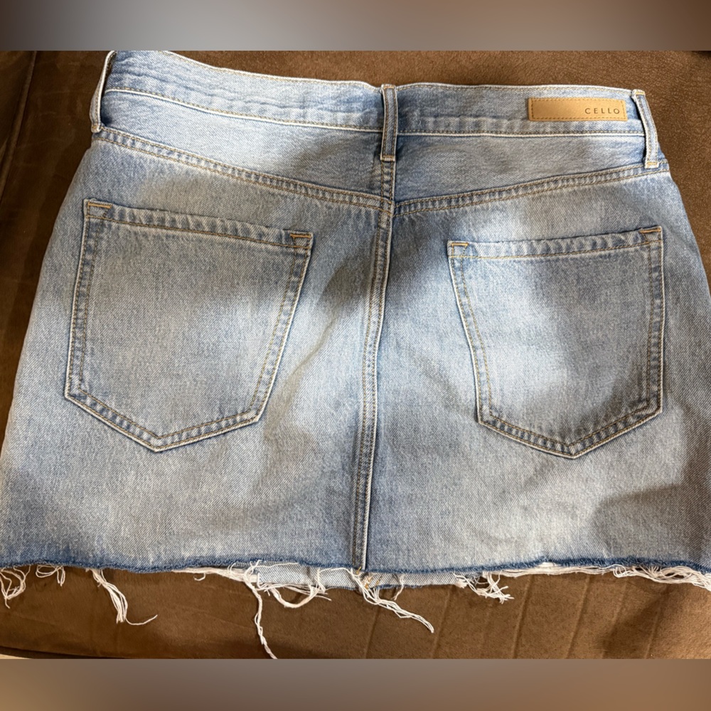 Cello Light Blue Denim Mini Skirt